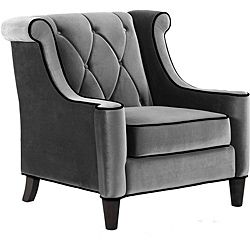 Modern Grey Velvet Chair