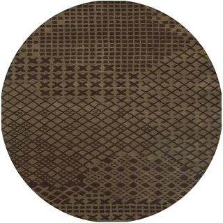 Hand tufted Hesiod Brown Rug (8 X 8 Round)