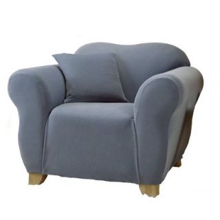 Sure Fit Stretch Pique Chair Slipcover   Federal Blue