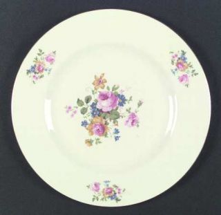 Pickard Claridge Dinner Plate, Fine China Dinnerware   Ravenswood, Florals Rim&C