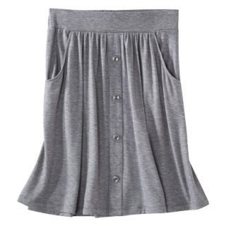 Merona Womens Knit Casual Button Skirt   Heather Gray   M