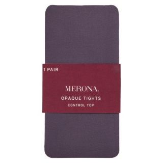 Merona Control Top Opaque Womens Tights   Plum S/M