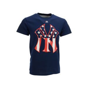 New York Yankees Majestic MLB Reason to Cheer Stars and Stripes T Shirt