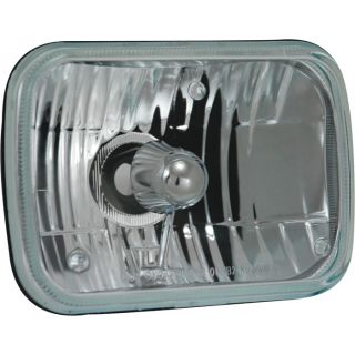 Vision X Sealed Beam Halogen OEM Replacement Headlight   Clear, Rectangle, 5