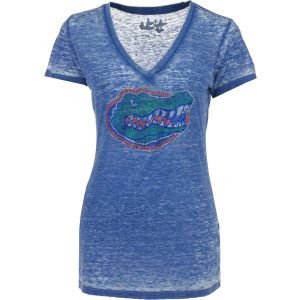 Florida Gators GIII NCAA Womens Fade Route Crystal Vneck T Shirt