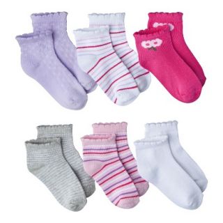 Circo Infant Toddler Girls Assorted Scalloped Socks   Violet 2T/3T