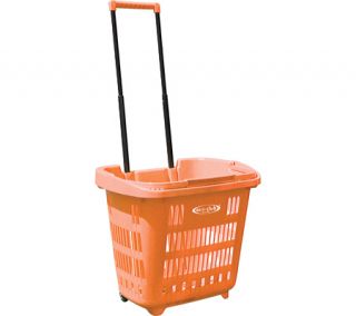Eco Club 36 EZ Roller Rolling Basket   Orange Shopping Carts