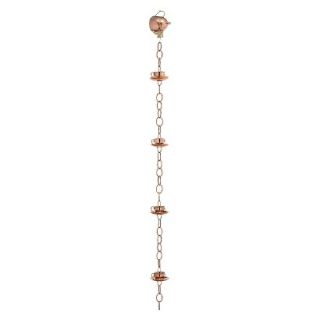 Good Directions Teapot with Teacups Rain Chain   Polished Copper