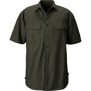 Gravel Gear Cotton Ripstop Short Sleeve Work Shirt with Teflon   Moss, Large