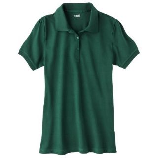 French Toast Girls School Uniform Short Sleeve Fitted Polo   Hunter M