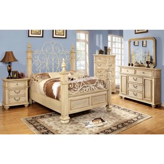 Furniture Of America Waldenburg Luxurious Antique White 5 piece Queen Bedroom Set White Size Queen