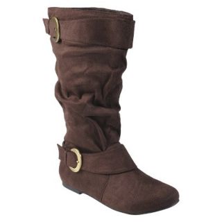 Womens Adi Designs Slouchy Faux Suede Wide Calf Boot   Brown 8