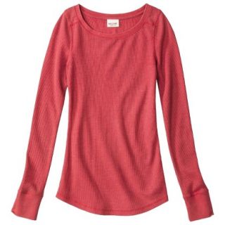 Mossimo Supply Co. Juniors Long Sleeve Thermal Tee   Ultra Coral XXL(19)
