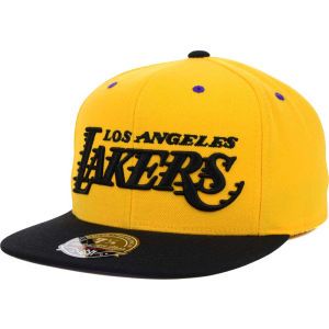 Los Angeles Lakers Mitchell and Ness NBA 2 Tone High Crown Fitted Cap