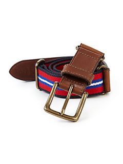 Polo Ralph Lauren Striped Icon Belt   Red