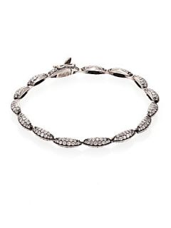 Alexis Bittar Fine Grey Diamond & Sterling Silver Marquis Link Tennis Bracelet  