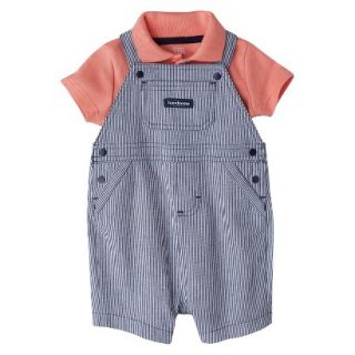Just One YouMade by Carters Infant Boys Shortall Set   Orange/Dark Grey 9 M