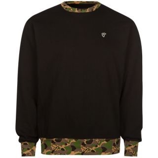 Blended Camo Mens Sweatshirt Black In Sizes Xx Large, Lar