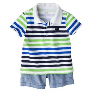 Just One YouMade by Carters Newborn Boys 2 Piece Short Set   Blue/Green 3M