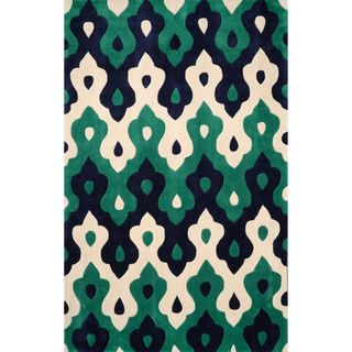 Nuloom Hand tufted Synthetics Green Rug (5 X 8)