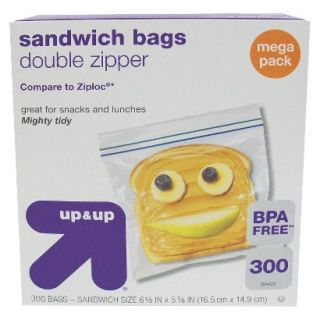 up & up Double Zipper Sandwich Bags 300 ct