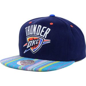 Oklahoma City Thunder Mitchell and Ness NBA Native Stripe 2 Tone Snapback