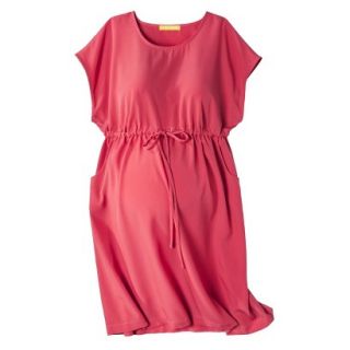 Liz Lange for Target Maternity Short Sleeve Shirt Dress   Red L