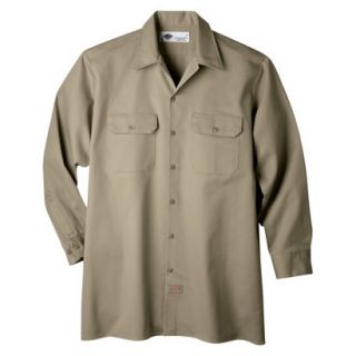 Dickies Mens Relaxed Fit Heavy Weight Cotton Work Shirt   Khaki XL