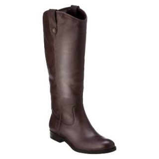 Womens Merona Kasia Genuine Leather Riding Boot   Brown 6.5