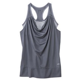 C9 by Champion Womens Cowl Neck Layered Tank   Military Blue L