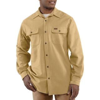 Carhartt Chamois Long Sleeve Shirt   Worn Brown, Medium, Model 100080