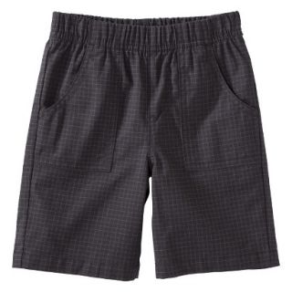 Circo Infant Toddler Boys Checked Chino Short   Charcoal 4T