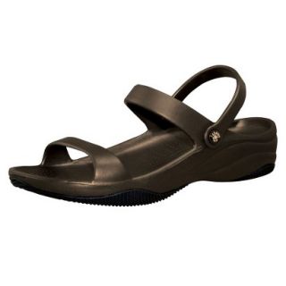 USADawgs Dark Brown / Black Premium Womens 3 Strap Sandal   7
