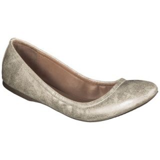 Womens Mossimo Supply Co. Ona Scrunch Ballet Flat   Gold 6.5