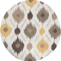 Hand hooked Corning Mossy Gold Rug (3 Round)