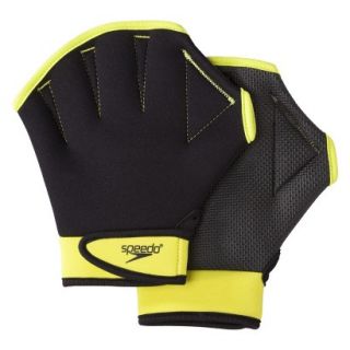 Speedo Adult Aquatic Fitness Glove Black & Kiwi   Small
