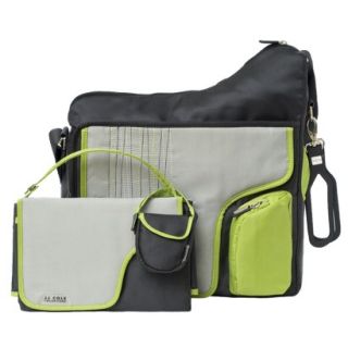 JJ Cole System 180 Diaper Bag   Graphite/ Green