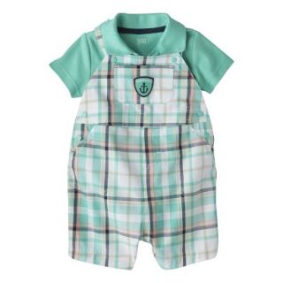 Just One YouMade by Carters Infant Boys Shortall Set   Turquoise/Cream 6 M