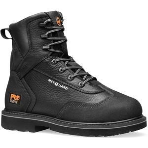 Timberland Mens 8 Inch Steel Toe Internal Met Guard Black Boots, Size 11.5 W   90652
