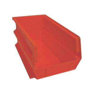 Triton Products LocBin Hanging and Interlocking Bins   6 Pack, Red, 14 3/4 In.L