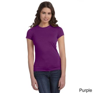 Bella Bella Womens Poly Cotton Short Sleeve T shirt Purple Size M (8  10)