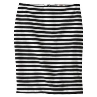 Merona Petites Ponte Pencil Skirt   Black/Cream 18P