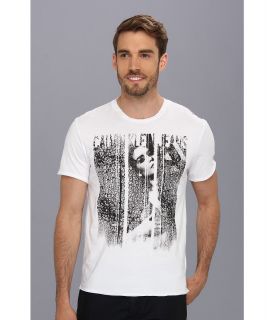 Calvin Klein Jeans Surface Logo Crew Neck Tee Mens T Shirt (White)
