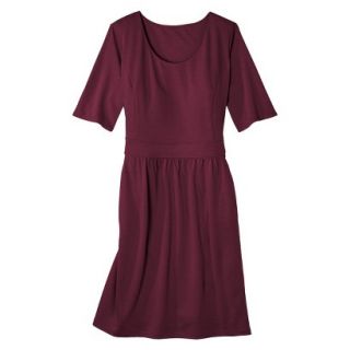 Merona Womens Plus Size Elbow Sleeve Ponte Dress   Berry 3