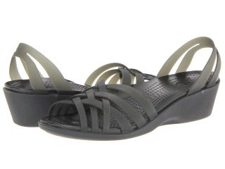 Crocs Huarache Mini Wedge Womens Sandals (Black)