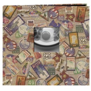 Travel Post Bound Album with Window   Nostalgia (12x12)