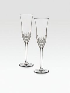 Waterford Lismore Essence Crystal Champagne Flute, Set of 2   No Color