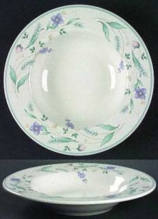 Pfaltzgraff April  Large Rim Soup Bowl, Fine China Dinnerware   Stoneware, Flora