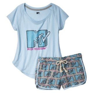 MTV Juniors Pajama Set   Turquoise Heather L(11 13)