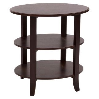 Target End Table TMS 3 Tier Oxford Oval End Table   Dark Brown (Espresso)